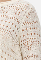 JDY Maglia traforata panna da donna 15287384 EG JDY 