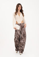 ELISABETTA FRANCHI Jeans cacao da donna con stampa alligatore PJ31D61E2 644 ELISABETTA FRANCHI 