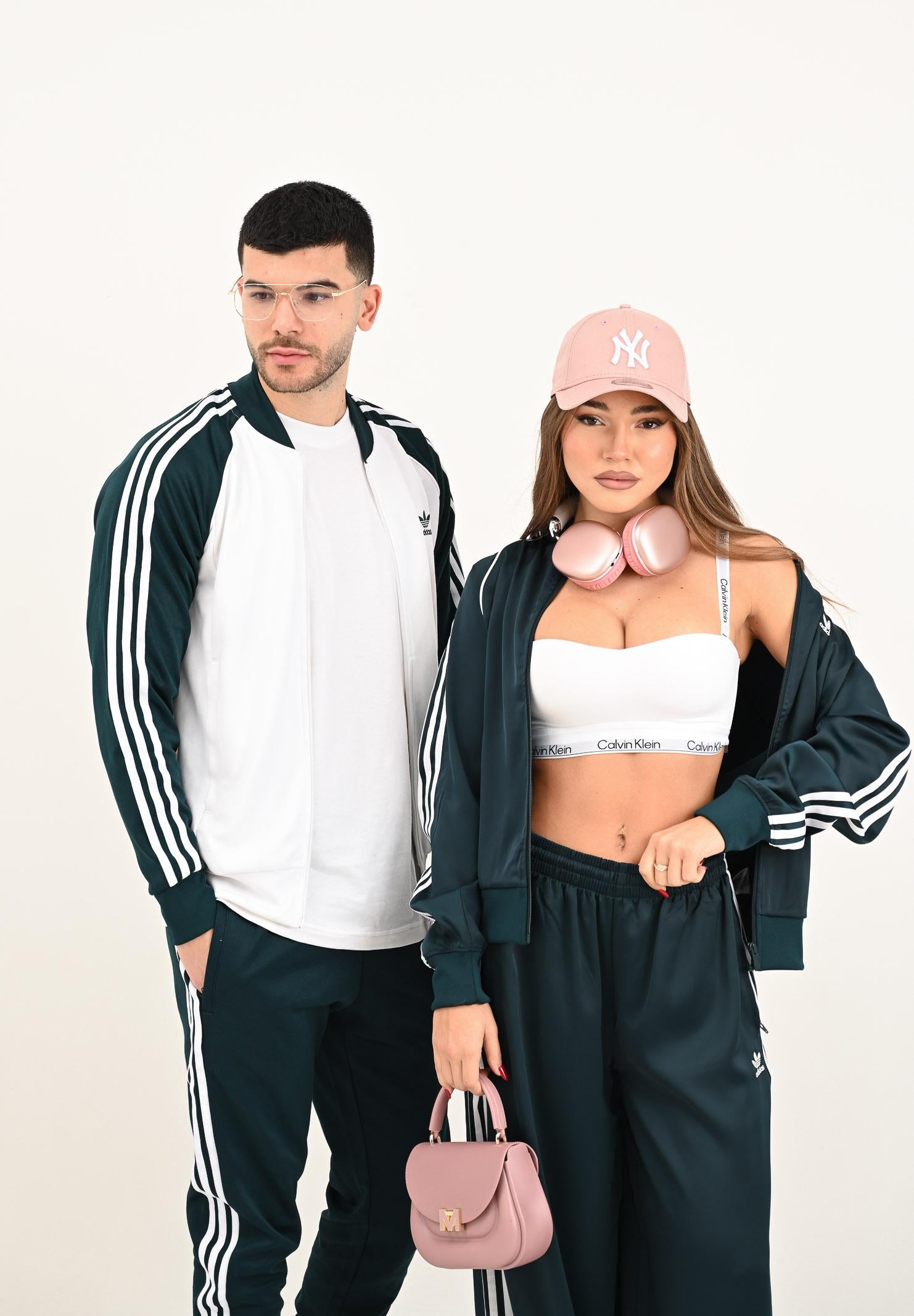 ADIDAS ORIGINALS Felpa con zip Adicolor Classics SST bianca e verde da uomo JY1293 . ADIDAS ORIGINALS 