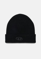 DIESEL Berretto di lana nero per uomo e donna con ricamo logo J02392KYAZ1 K900 DIESEL 