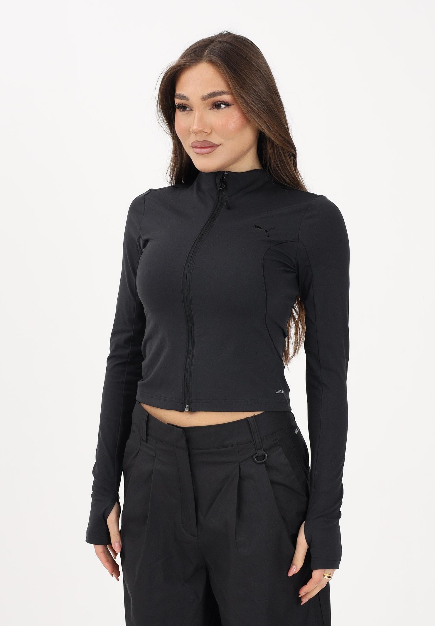 PUMA Felpa con zip PUMATECH SENSE nera da donna 634573 01 PUMA 