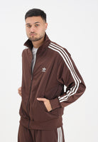 ADIDAS ORIGINALS Felpa con zip Adicolor Classics Firebird marrone da uomo KA0459 . ADIDAS ORIGINALS 