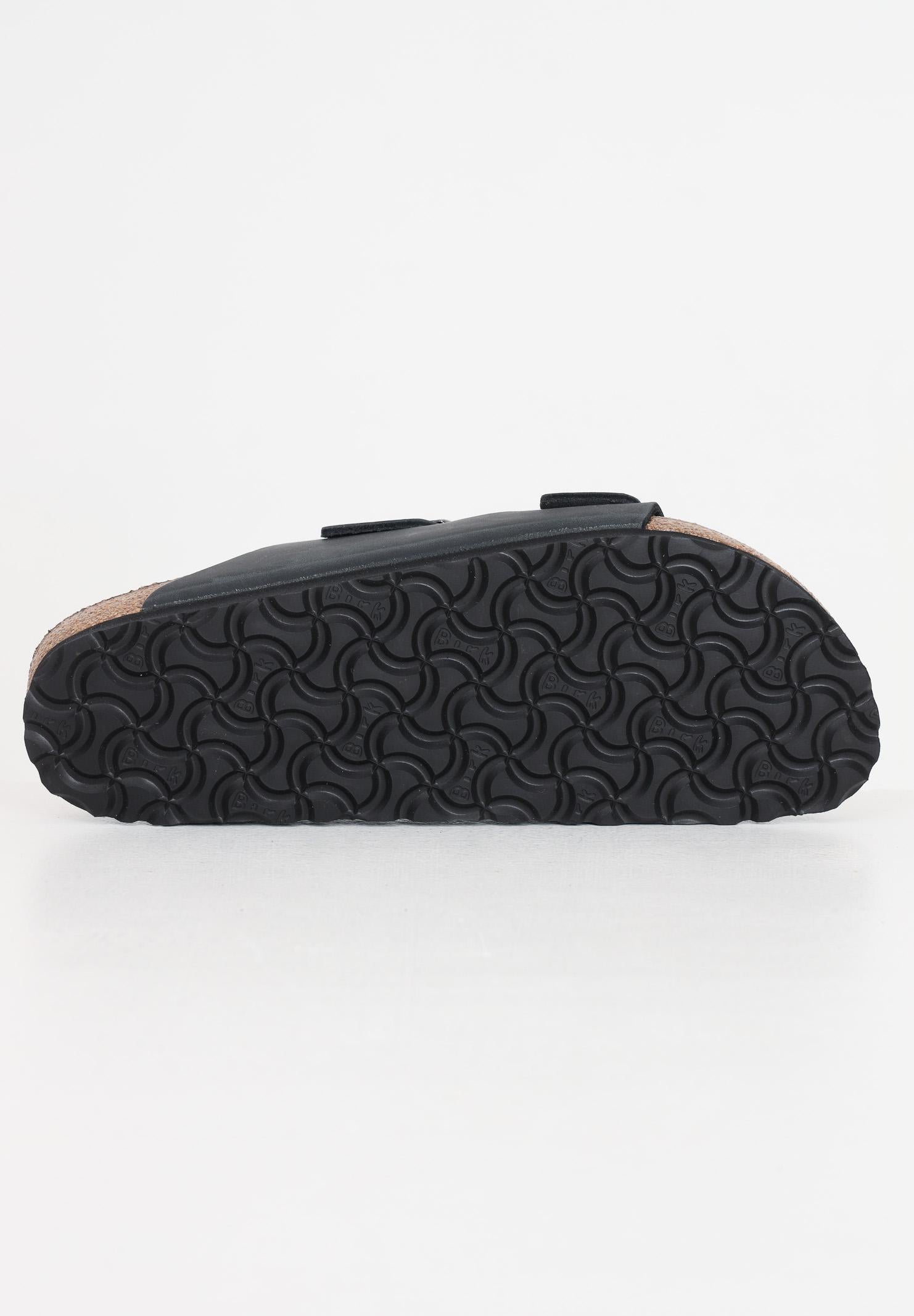 BIRKENSTOCK Ciabatte Arizona in pelle oliata nere per uomo e donna 552113 . BIRKENSTOCK 