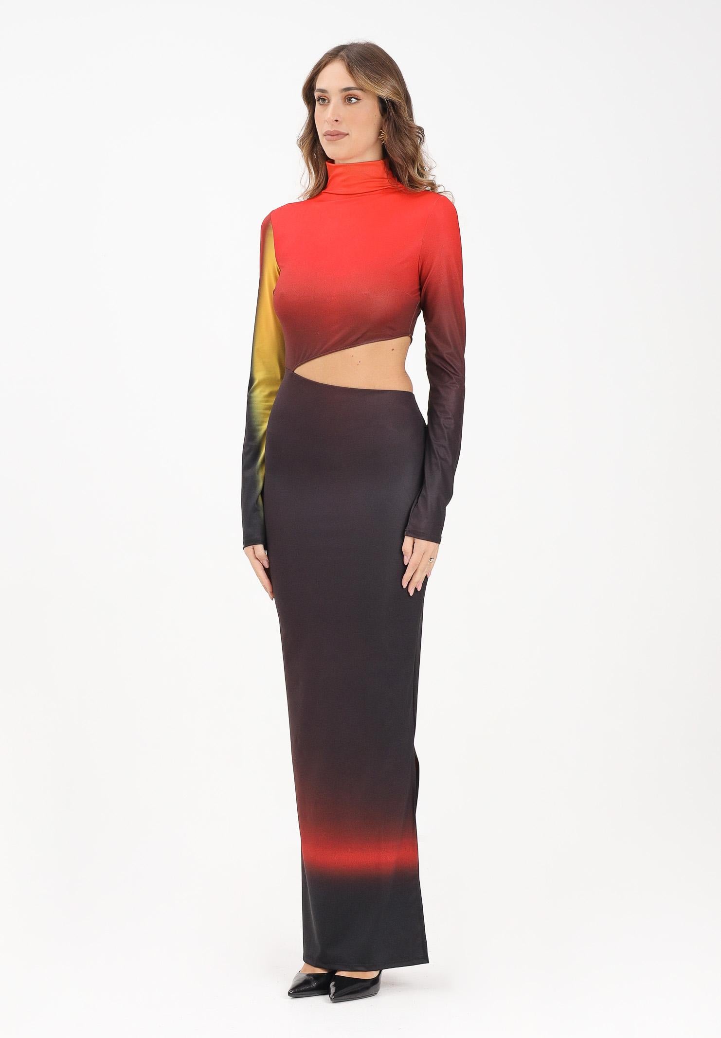 PATRIZIA PEPE Abito lungo multicolore da donna con cut-out 8A1537J342 FG33 PATRIZIA PEPE 