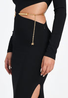 ELISABETTA FRANCHI Abito lungo nero da donna con snake gioiello AM24S56E2 110 ELISABETTA FRANCHI 