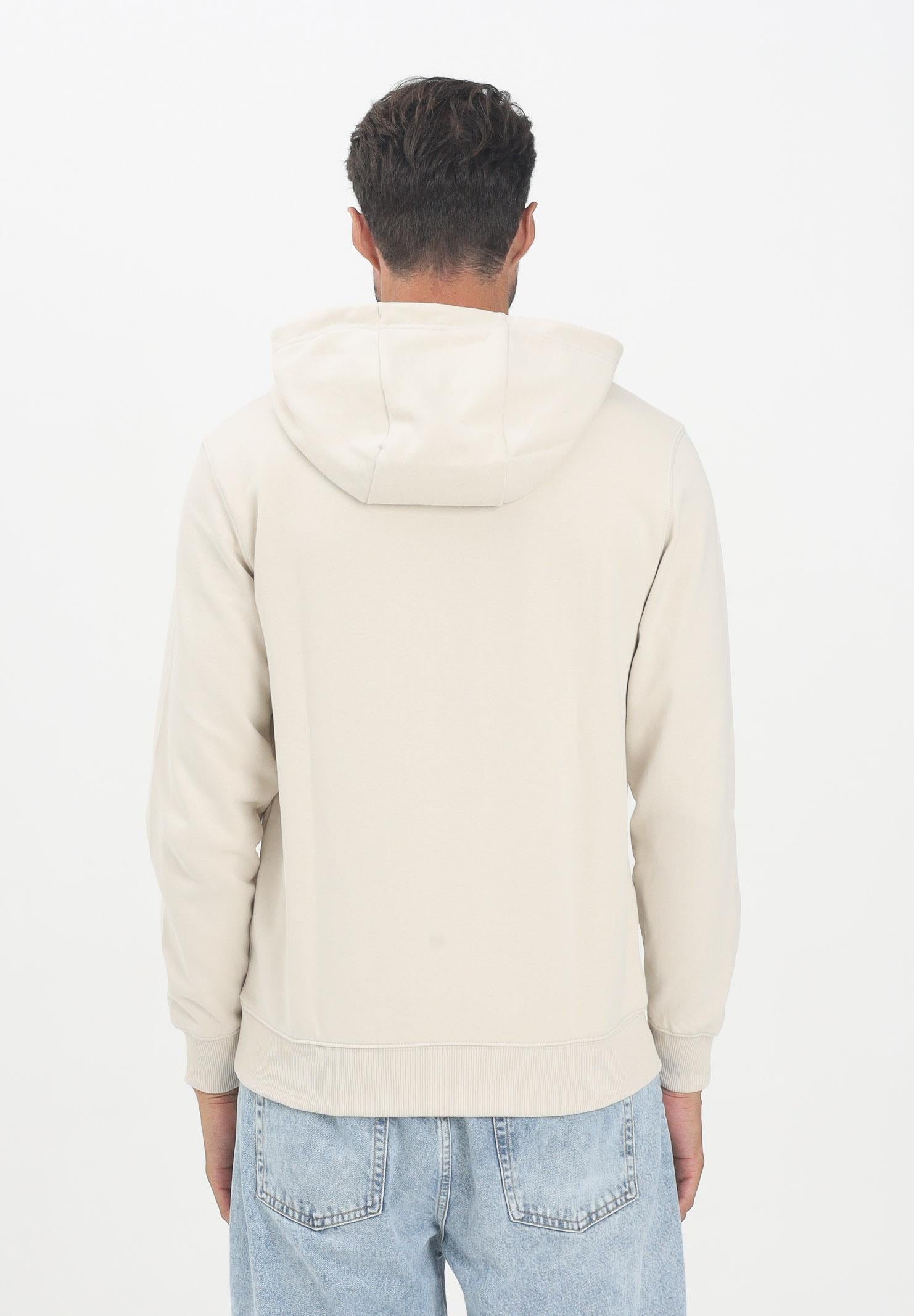 TOMMY HILFIGER Felpa con cappuccio panna da uomo rifinita da stampa logo MW0MW40534ACG  TOMMY HILFIGER 