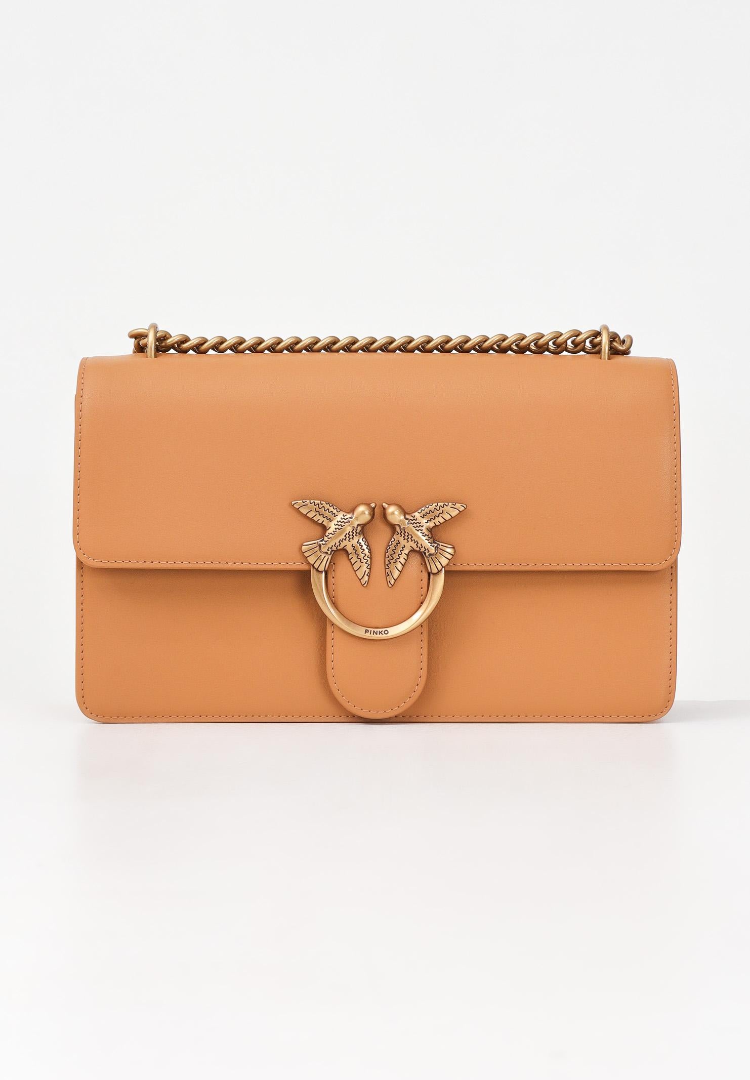 PINKO Borsa a tracolla Classic Love Bag One in morbida pelle mano seta cuoio da donna 100941A0F1 C83Q PINKO 