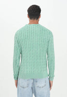 TOMMY HILFIGER Maglioncino girocollo verde da uomo in maglia intrecciata MW0MW39524L3J  TOMMY HILFIGER 