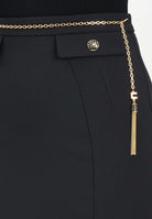 ELISABETTA FRANCHI Gonna corta nera da donna con catena gioiello GO14857E2 110 ELISABETTA FRANCHI 