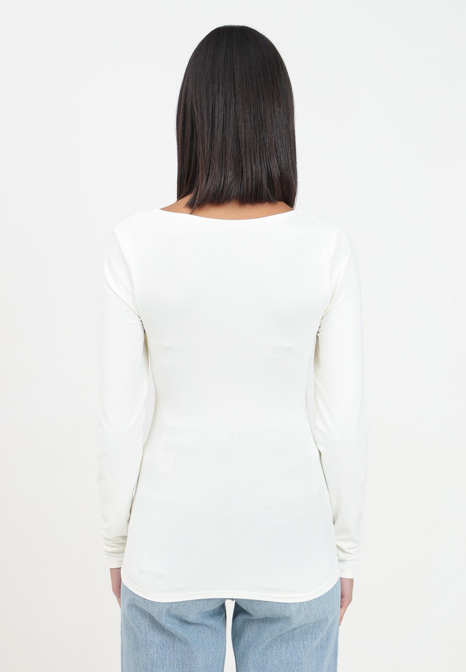ONLY T-shirt a manica lunga panna da donna 15302647 CloudDancer ONLY 