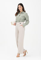 JDY Pantalone beige da donna a vita alta 15208430 CHGR JDY 