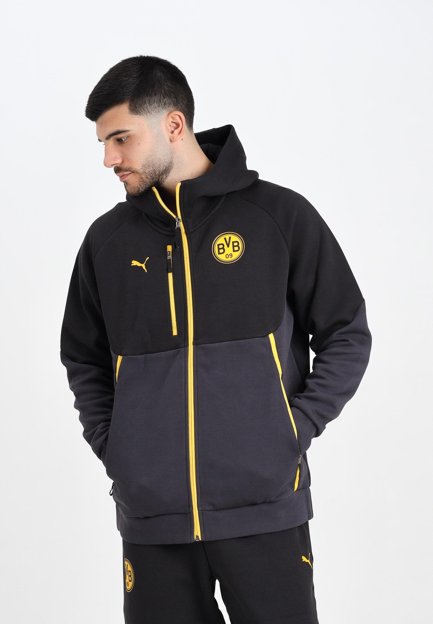 PUMA Felpa con zip PumaTech Borussia Dortmund 09 nera da uomo 781696 10 PUMA 
