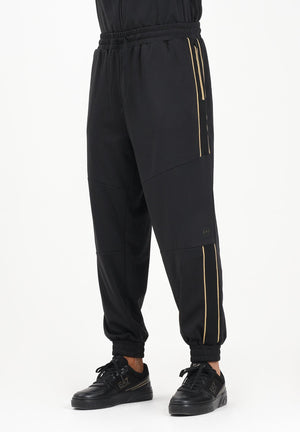 EA7 Pantalone sportivo nero da uomo con bande laterali e logo 7M000622AF17089 UC001 EA7 