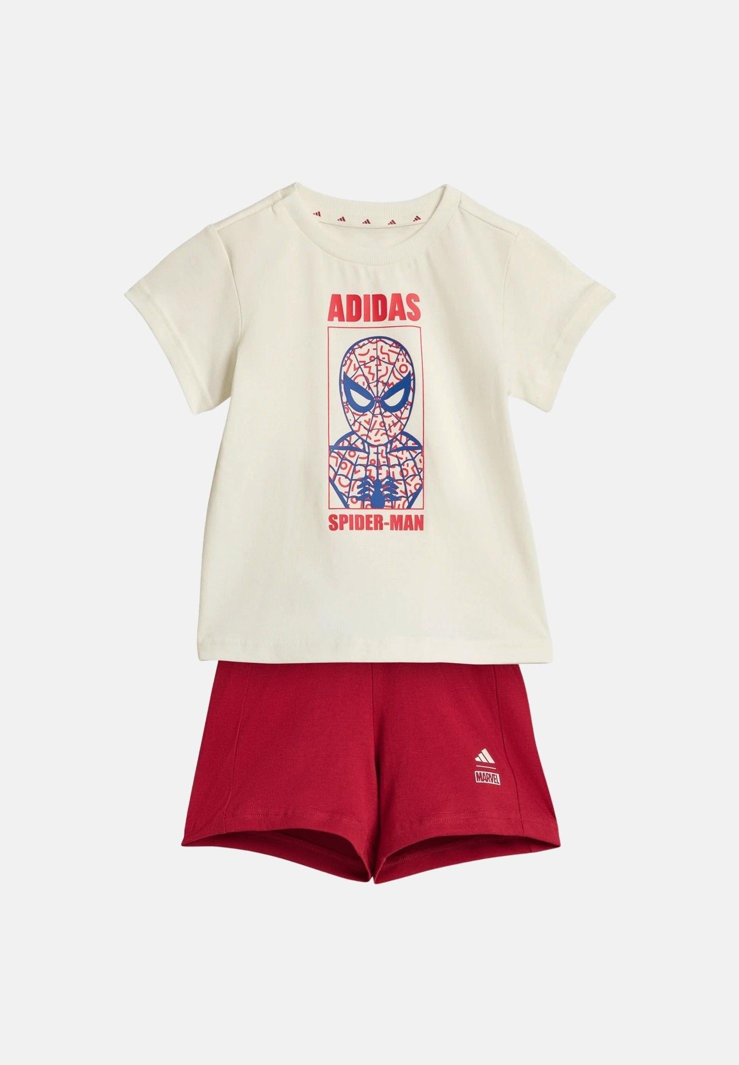 ADIDAS PERFORMANCE Completino ADIDAS MARVEL SPIDER-MAN rosso e bianco da neonato JZ3550 . ADIDAS PERFORMANCE 