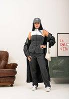 ONLY Top elegante grigio da donna modello bustier 15357612 DarkGreyMel ONLY 