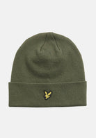 LYLE&SCOTT berretto verde per uomo e donna in maglia con logo HE2313A X848 LYLE & SCOTT 