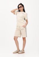 PALM ANGELS Shorts sportivo beige per donna, ragazzi e bambini con logo PBCL001S26FAB001 092 PALM ANGELS 