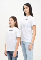 DSQUARED2 T-shirt a manica corta bianca per donna e bambina con stampa logo lettering DQ2478D004G DQ100 DSQUARED2 