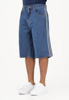ADIDAS ORIGINALS Shorts FIREBIRD ADICOLOR in denim medio da uomo KD1500 . ADIDAS ORIGINALS 