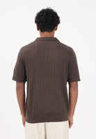 SELECTED HOMME Polo a manica corta marrone da uomo 16102031 DE SELECTED HOMME 