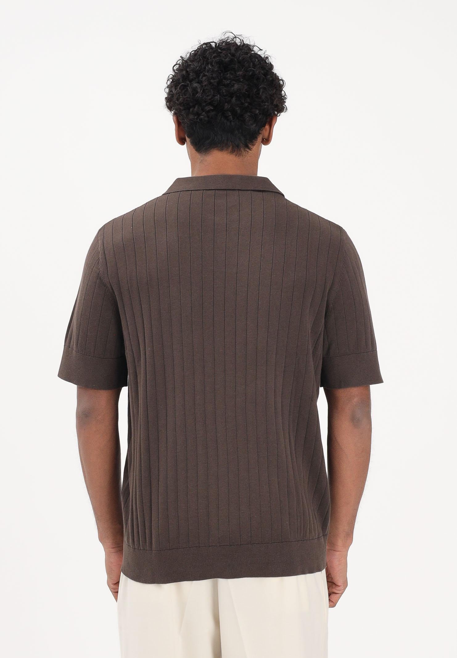 SELECTED HOMME Polo a manica corta marrone da uomo 16102031 DE SELECTED HOMME 