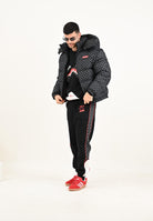 SPRAYGROUND Piumino Drip Check grigio e nero per uomo e donna SP748GRY . SPRAYGROUND 