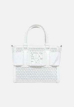 ARMANI EXCHANGE Borsa a mano bianca da donna con fibbia logo XW000392AF22626 U0011 ARMANI EXCHANGE 