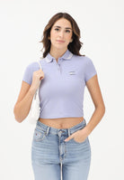 TOMMY JEANS Polo a manica corta lilla da donna con logo DW0DW21932 C5U TOMMY JEANS 