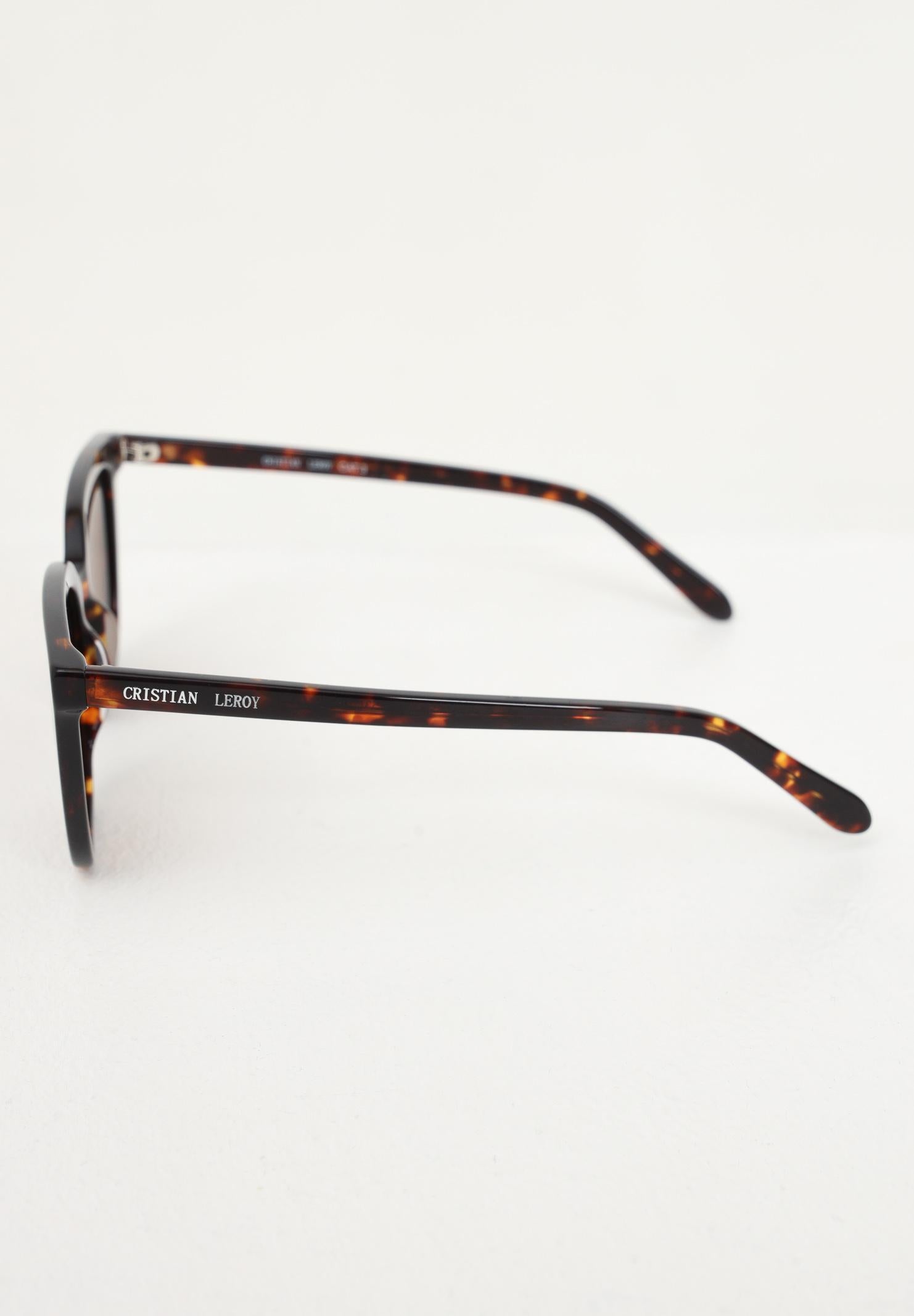 CRISTIAN LEROY Occhiali da sole marroni da donna con fantasia animalier 45241 03 CRISTIAN LEROY 