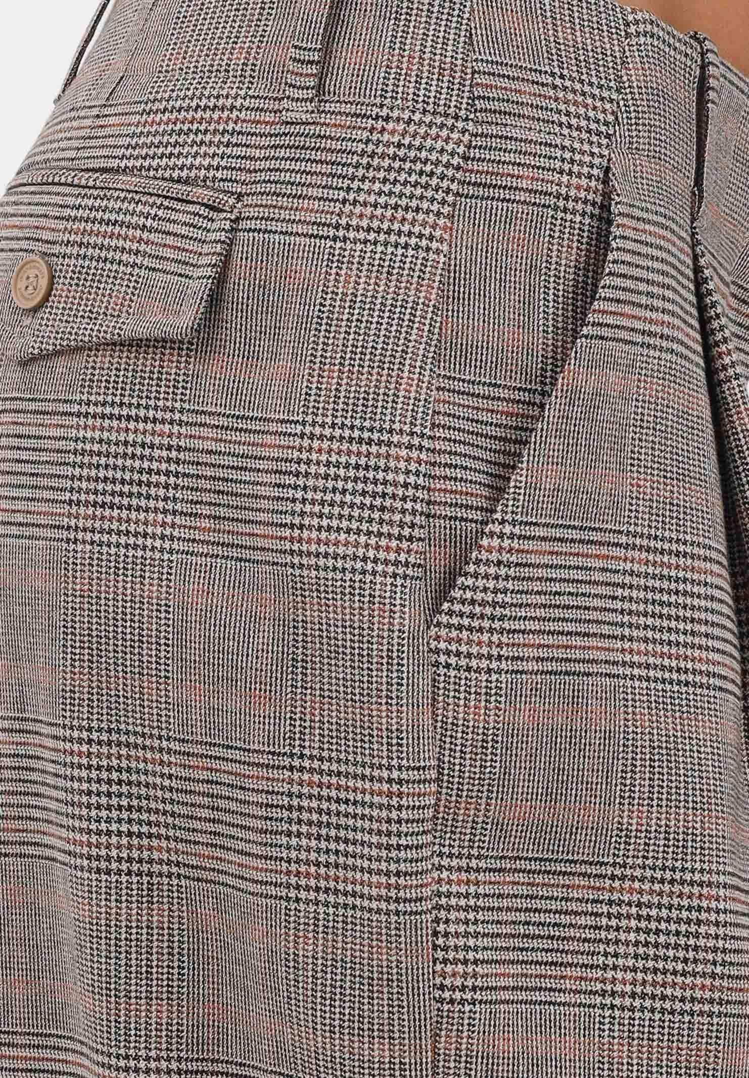 HINNOMINATE Pantaloni Eleganti Beige 'Principe Di Galles'