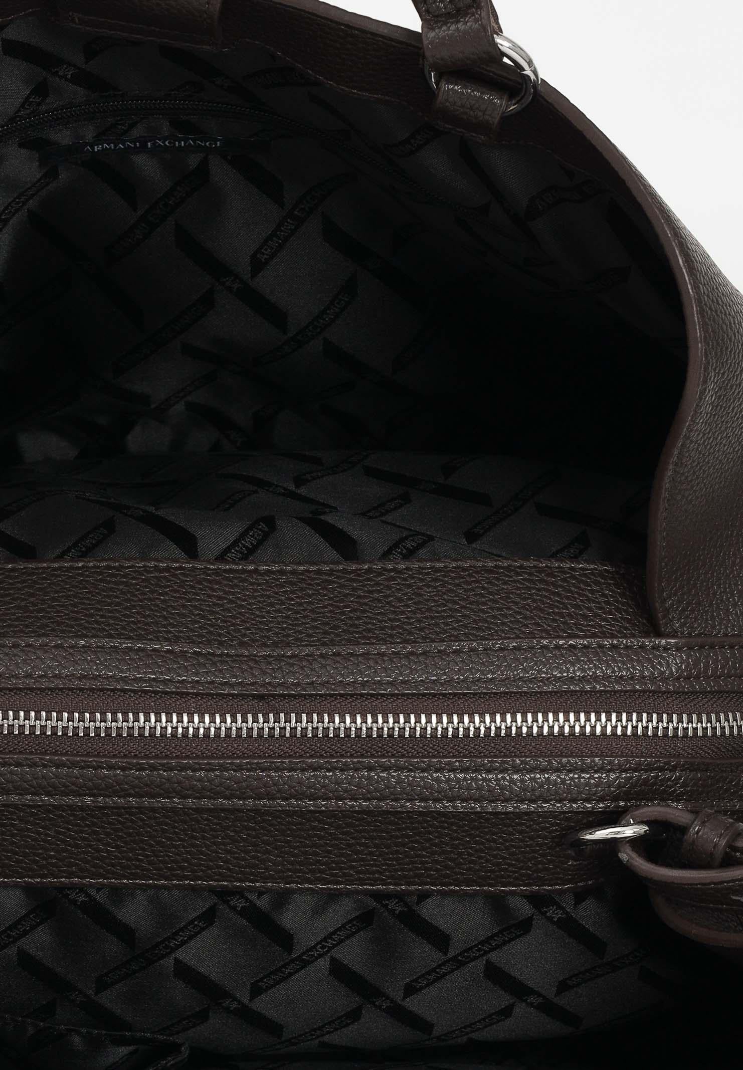 ARMANI EXCHANGE Shopper marrone da donna con tasca e logo XW001542AF17019 U6304 ARMANI EXCHANGE 