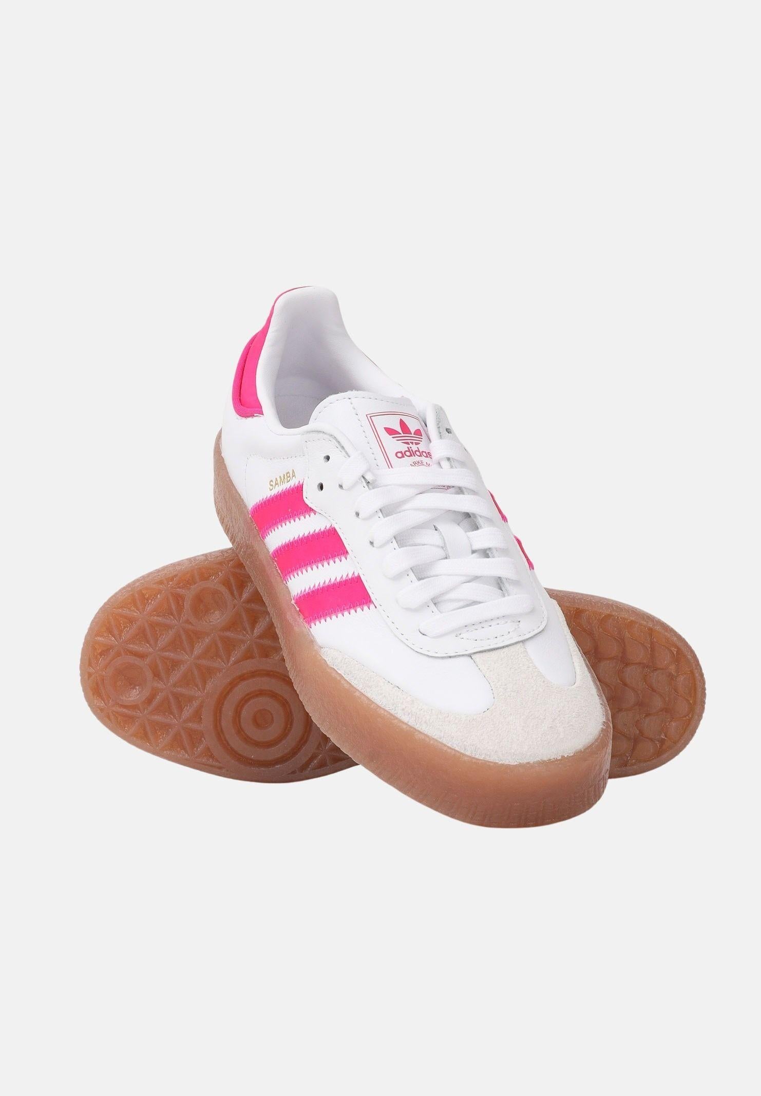 ADIDAS ORIGINALS Sneakers Sambae bianche e fucsia da donna JP9532 . ADIDAS ORIGINALS 