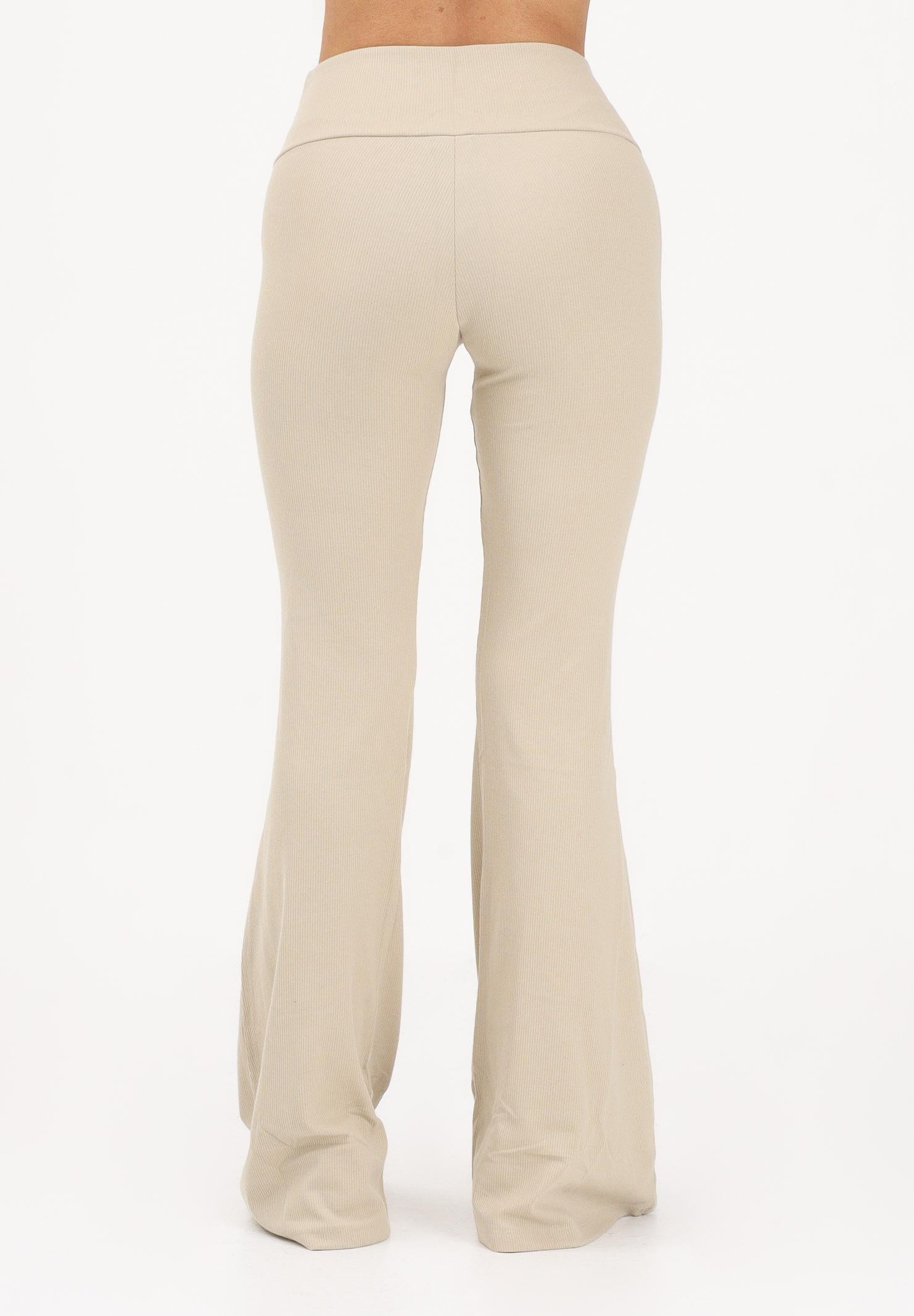 ADIDAS ORIGINALS Leggings Essentials Rib Flared beige da donna KD3850 . ADIDAS ORIGINALS 