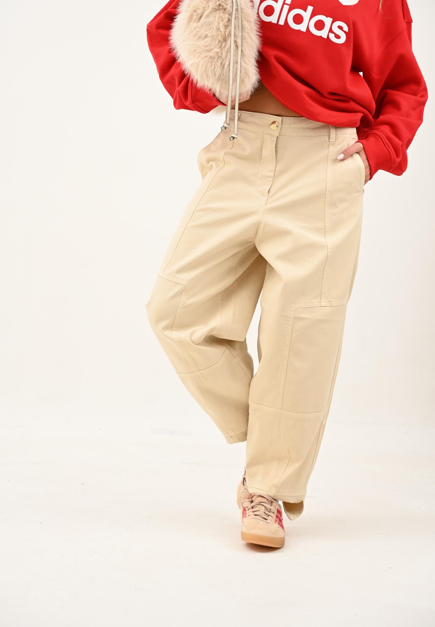 PINKO Pantalone balloon beige da donna 105533A2QU C27 PINKO 