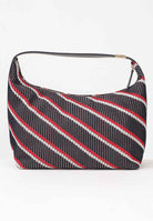 TOMMY HILFIGER Borsa hobo iconica in maglia blu rossa e bianca da donna AW0AW18166 0GY TOMMY JEANS 