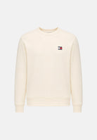 TOMMY JEANS Felpa TJM Reg Badge Crew Ext Calico beige avorio da uomo. DM0DM21921 AEF TOMMY JEANS 