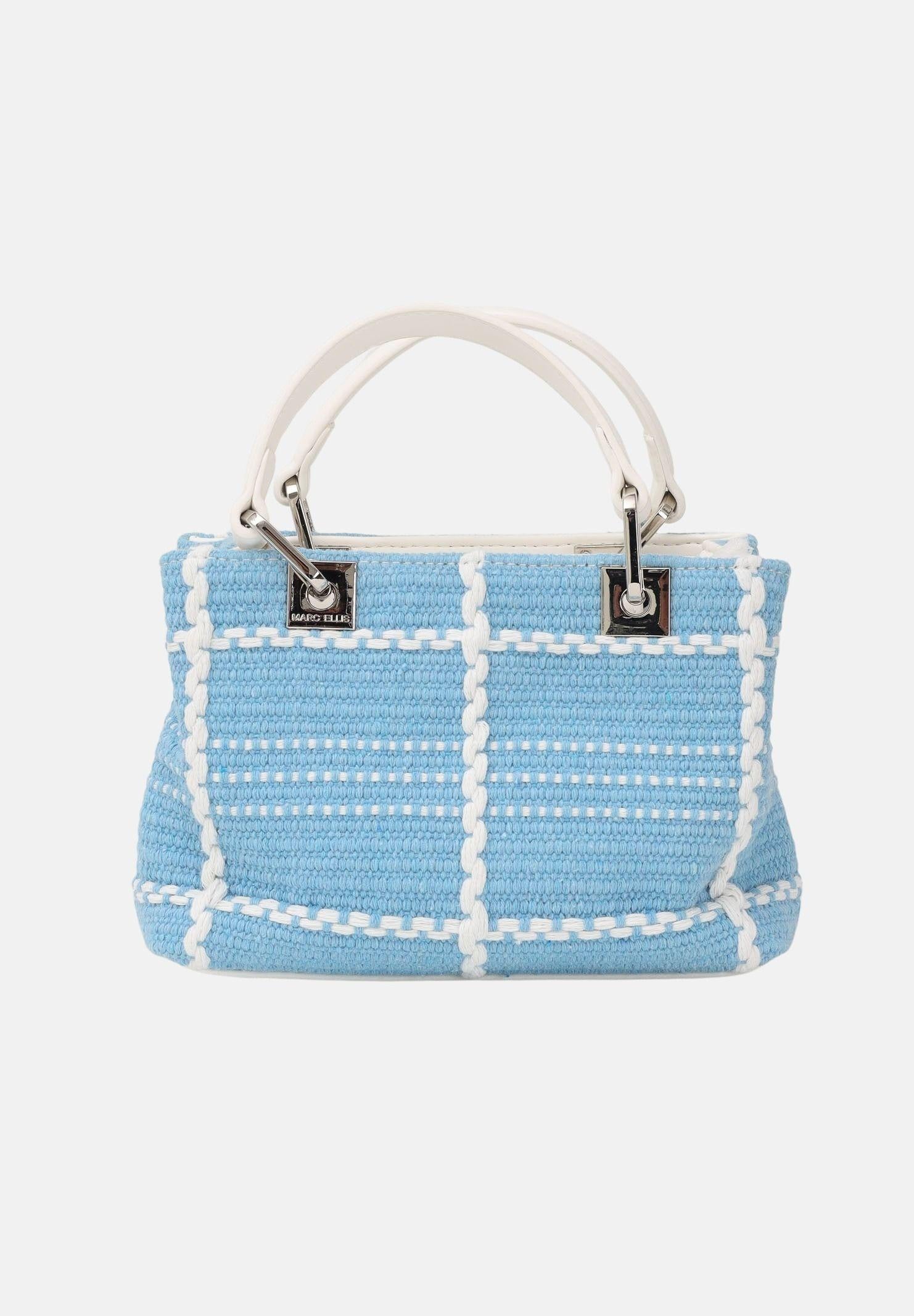 MARC ELLIS Borsa a mano Krissy S Luxe bianca e azzurra da donna KRISSY-S-LUXE ANBL MARC ELLIS 