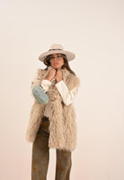 MEHRAN Pelliccia smanicata reversibile beige da donna 25290CRE CRE MEHRAN 