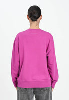 MAISON MARGIELA Felpa girocollo prugna per donna, ragazzi e bambini con il logo Hand Written effetto spennellato M60896MM02X M6602 MAISON MARGIELA 