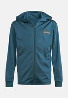 Felpa con zip Adibreak verde petrolio per bambino e bambina IX5188  ADIDAS ORIGINALS 