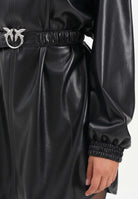 PINKO Abito corto nero da donna effetto pelle 105587A2P4 Z99 PINKO 