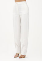 JUST CAVALLI Pantalone elegante bianco da donna con spacchi sul fondo 80PAA104N0450 004 JUST CAVALLI 