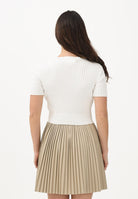 MAISON MARGIELA Maglia a manica corta bianca per donna, ragazze e bambine in maglia a costine M60989MM07X M6101 MAISON MARGIELA 