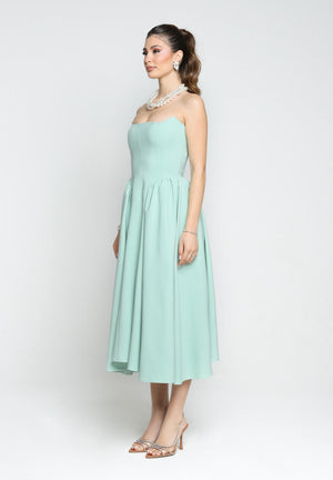 SANTAS Abito midi MARSHMALLOW verde menta da donna PV2509 VERDE SANTAS 