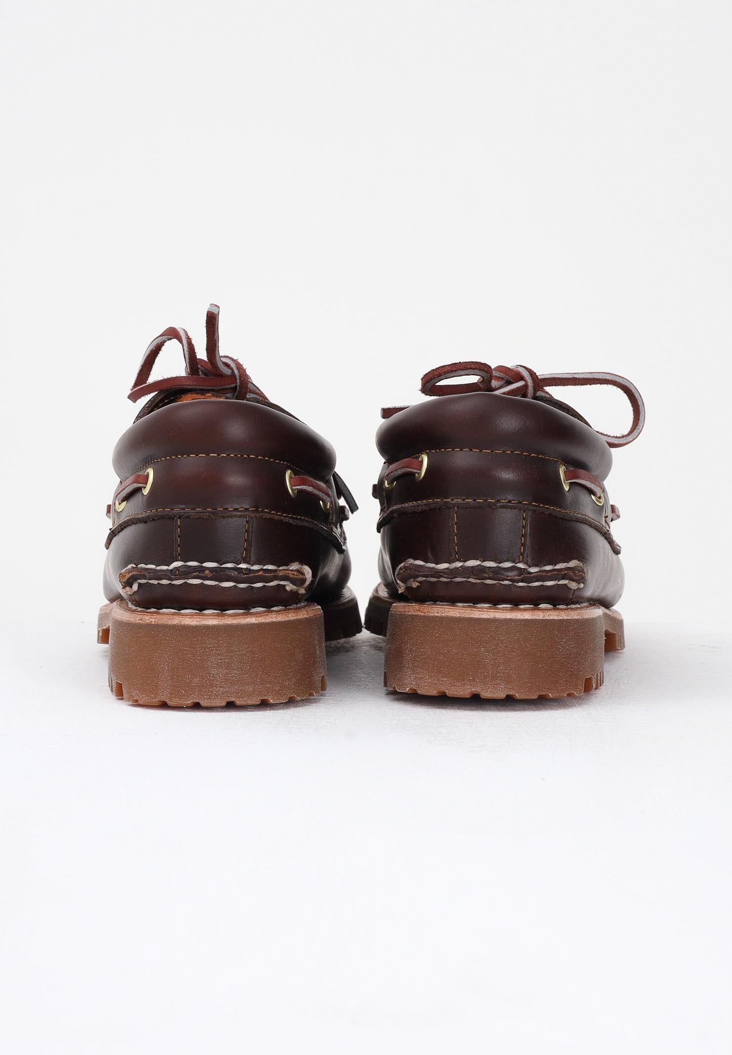 TIMBERLAND Mocassini Timberland® Authentic 3-Eye Lug Handsewn marroni da uomo TB0300032141  TIMBERLAND 