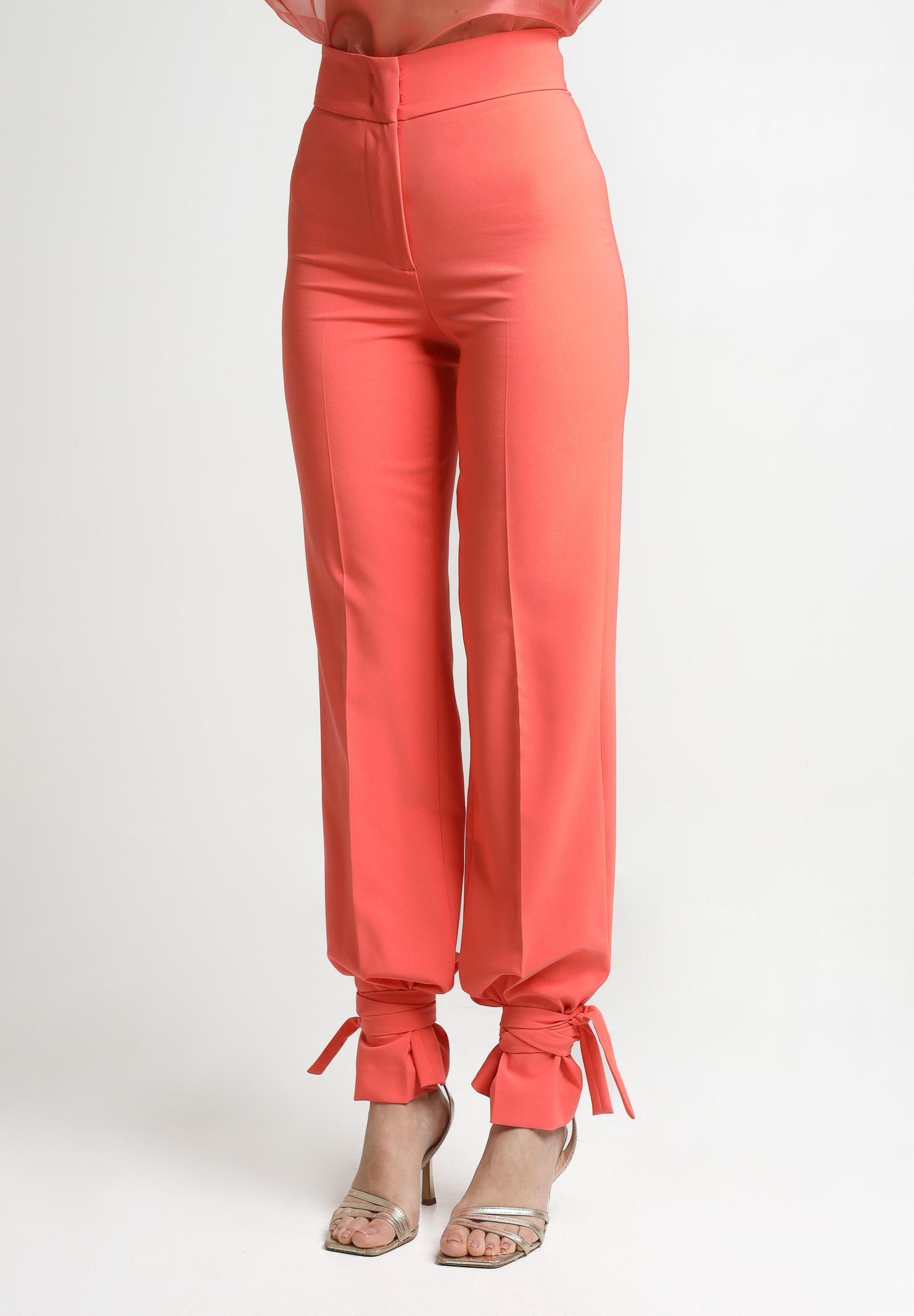 SANTAS Pantalone elegante DULCHE DE LECHE corallo da donna PV25024 CORALLO SANTAS 