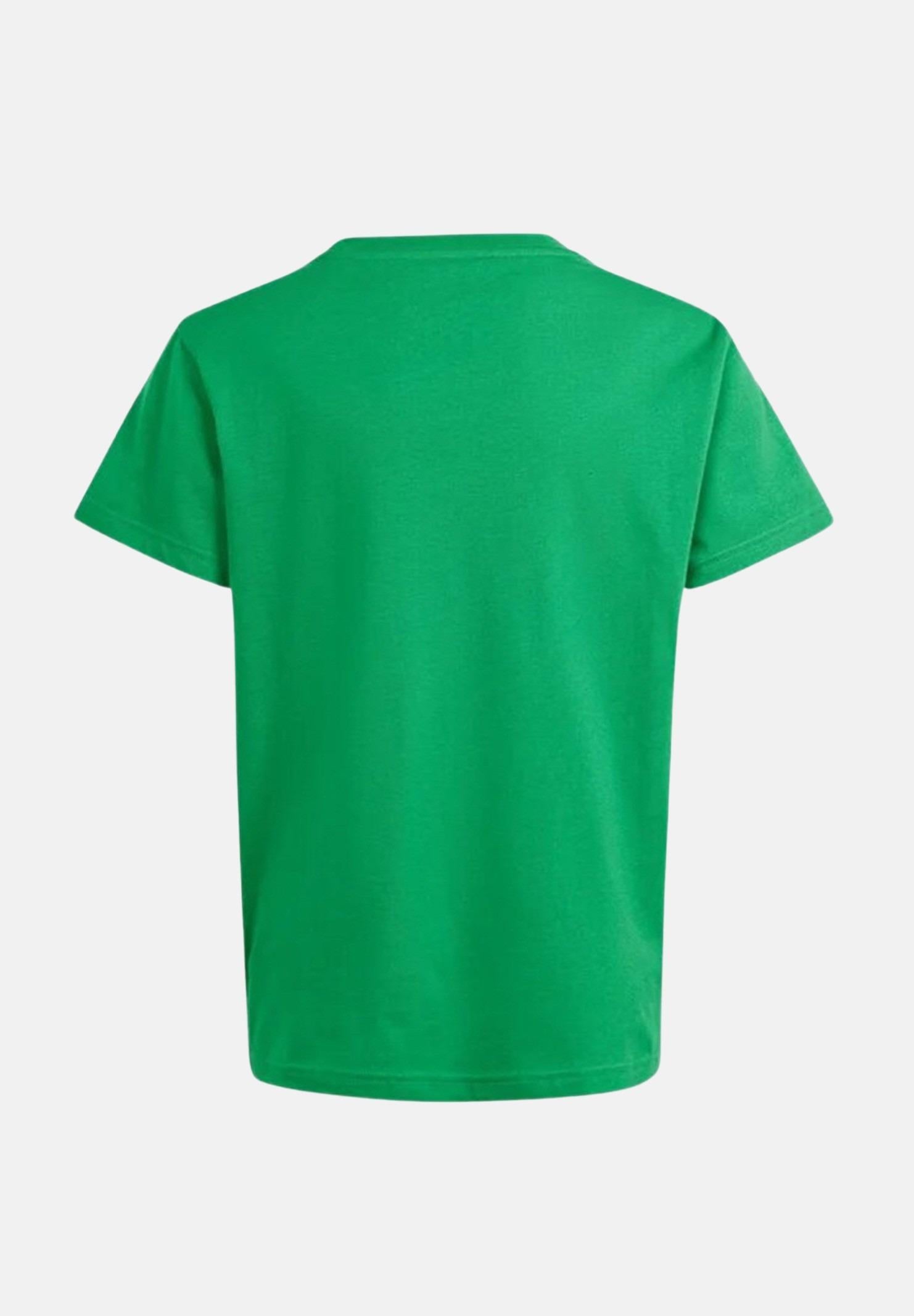 T-shirt a manica corta Trefoil verde per bambino e bambina IY4003 . ADIDAS ORIGINALS 