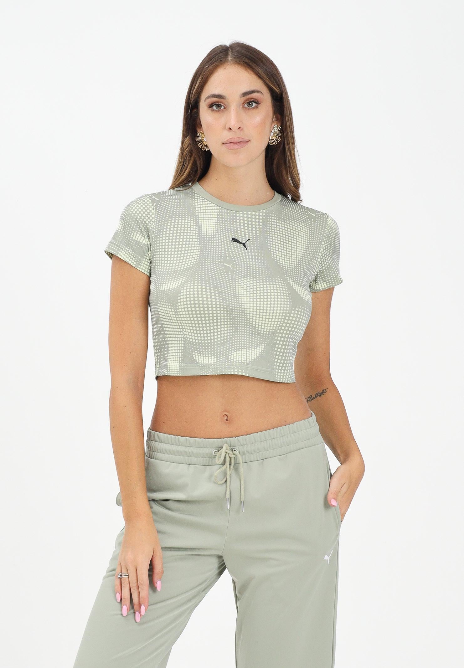 PUMA T-shirt a manica corta DARE TO verde da donna 632145 82 PUMA 