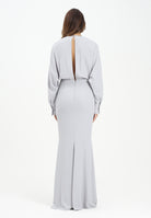 ALMA SANCHEZ Abito lungo Acme in elegante tessuto grigio perla da donna AS2526020TF 902 ALMA SANCHEZ 