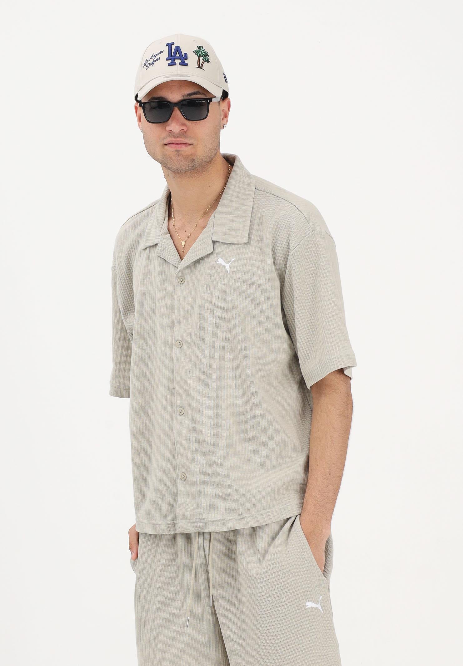 PUMA Camicia a manica corta Wardrobe Essentials beige da uomo 634363 61 PUMA 
